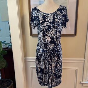 MICHAEL Michael Kors Navy and White Wrap Dress